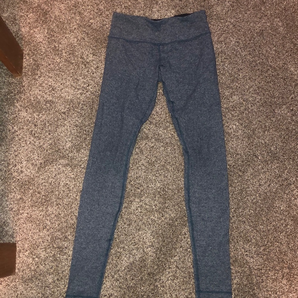Blue Herringbone Lululemon Leggings